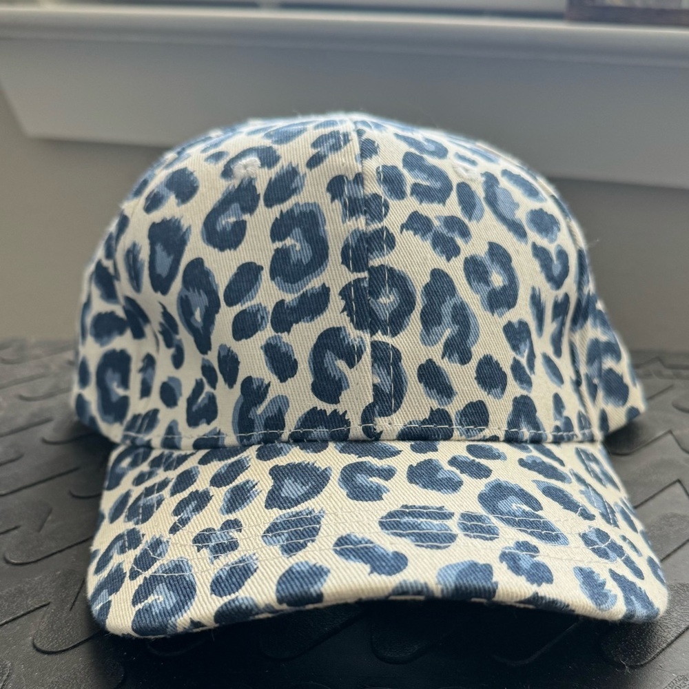 Blue & White Cheetah Hat